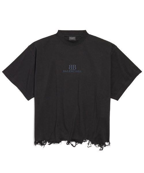 T-30019<br><b>BALENCIAGA</b><br>BB 클래식 오버사이즈 크롭 티셔츠</b><br>[매장가-100만원대]