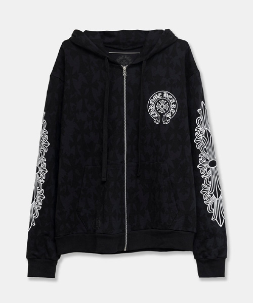 JK-23064<br><b>CHROME HEARTS</b><br>로고 프린트 집업 후디</b><br>[매장가-200만원대]