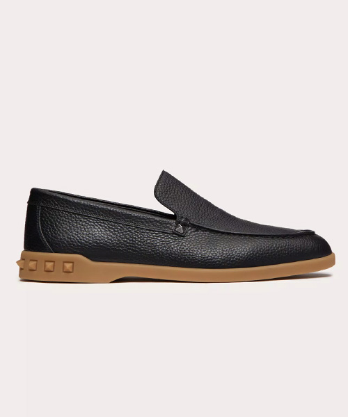 A-40329<br><b>VALENTINO</b><br>그레인 송아지 가죽 레저 플로우 슬립온</b><br>[매장가-100만원대]
