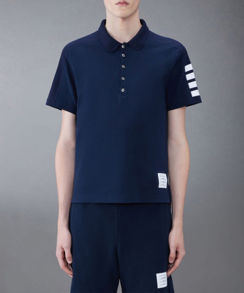 T-29980<br><b>THOM BROWNE</b><br>코튼 4-바 숏 슬리브 폴로셔츠</b><br>[매장가-90만원대]