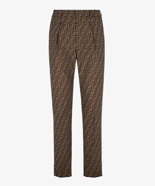 P-15805<br><b>FENDI</b><br>브라운 패브릭 팬츠</b><br>[매장가-140만원대]