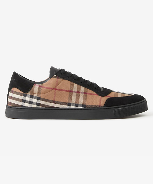 A-40570<br><b>BURBERRY</b><br>빈티지 체크 코튼 & 스웨이드 스니커즈</b><br>[매장가-80만원대]