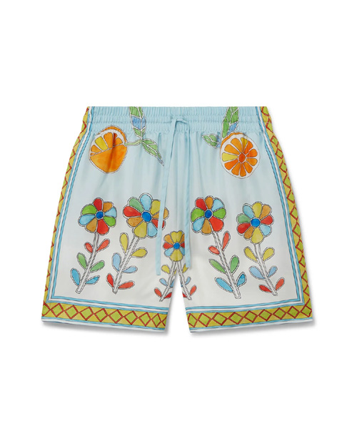 P-15726<br><b>CASABLANCA</b><br>YORUBA FLOWERS SILK SHORTS</b><br>[매장가-100만원대]