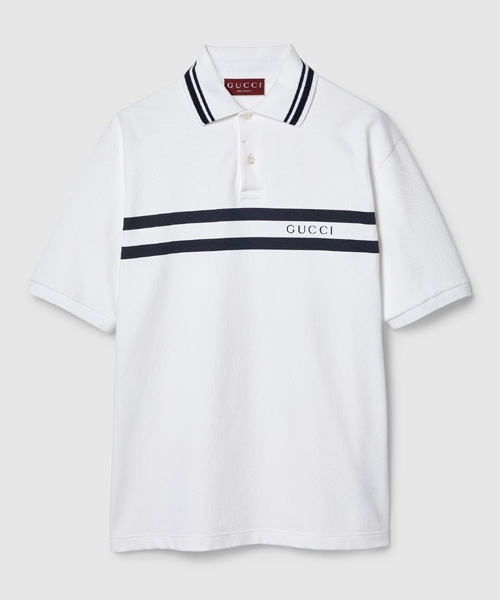 T-30011<br><b>GUCCI</b><br>로고 프린트 코튼 폴로 셔츠</b><br>[매장가-100만원대]