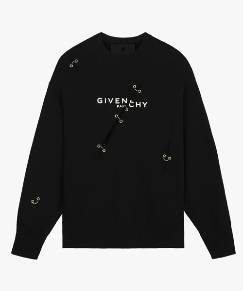 T-30217<br><b>GIVENCHY</b><br>메탈릭 디테일 로고 코튼 스웨트셔츠</b><br>[매장가-100만원대]