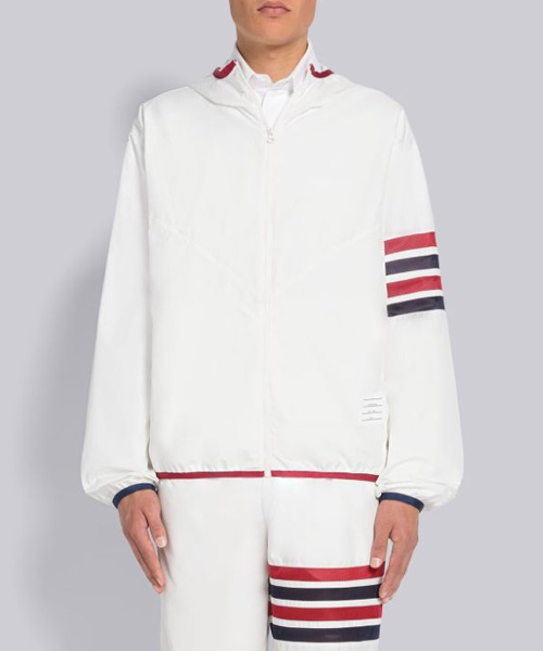 JK-23094<br><b>THOM BROWNE</b><br>밀리터리 립스탑 메쉬 사선 패커블 집업 후디</b><br>[매장가-170만원대]