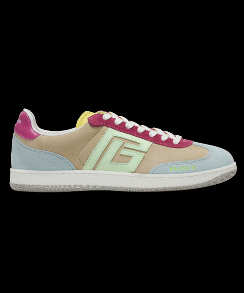 A-41055<br><b>BALMAIN</b><br>가죽 & 스웨이드 스완 스니커즈</b><br>[매장가-80만원대]