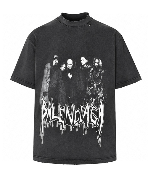 T-30219<br><b>BALENCIAGA</b><br>그래픽 프린트 코튼 티셔츠</b><br>[매장가-100만원대]