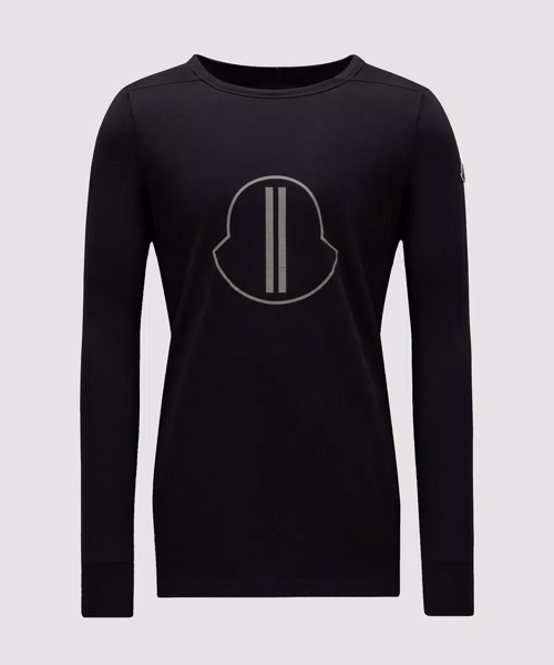 T-30065<br><b>RICK OWENS x MONCLER</b><br>로고 롱 슬리브 티셔츠</b><br>[매장가-70만원대]