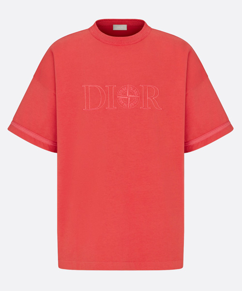 T-30105<br><b>DIOR x STONE ISLAND</b><br>로고 자수 코튼 티셔츠</b><br>[매장가-140만원대]