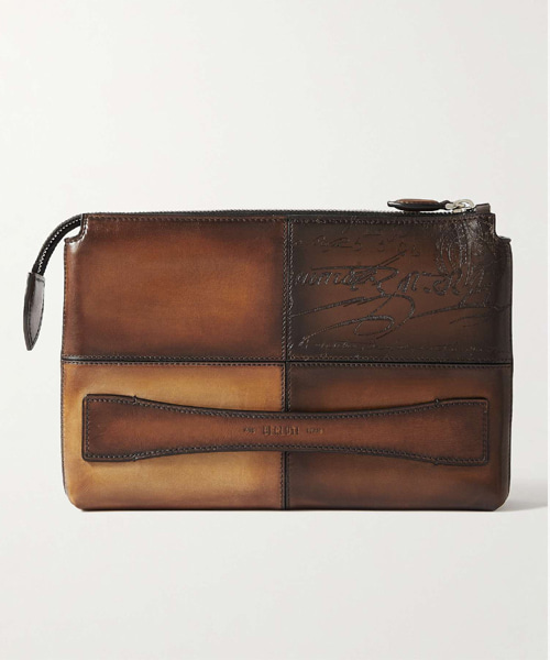 A-41160<br><b>BERLUTI</b><br>테르시오 스크리토 패널 베네치아 가죽 파우치</b><br>[매장가-300만원대]