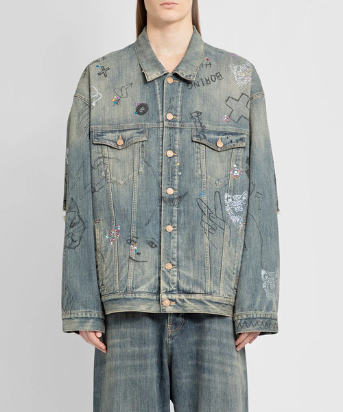 JK-23123<br><b>BALENCIAGA</b><br>그래피티 프린팅 데님 자켓</b><br>[매장가-400만원대]