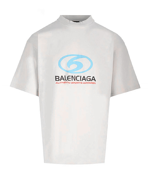 T-30169<br><b>BALENCIAGA</b><br>서퍼 크랙 로고 코튼 티셔츠</b><br>[매장가-100만원대]