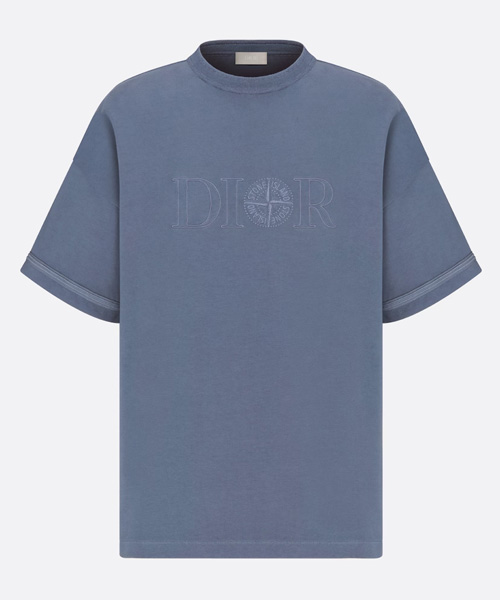 T-30106<br><b>DIOR x STONE ISLAND</b><br>로고 자수 코튼 티셔츠</b><br>[매장가-140만원대]