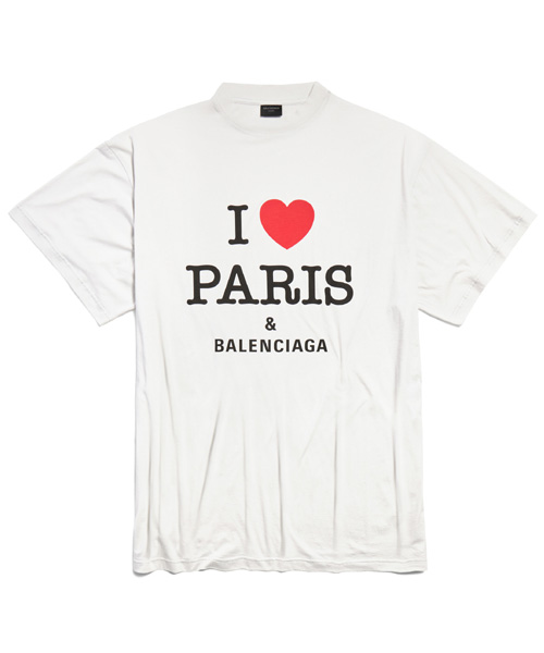 T-30135<br><b>BALENCIAGA</b><br>아이 러브 파리 코튼 티셔츠</b><br>[매장가-70만원대]