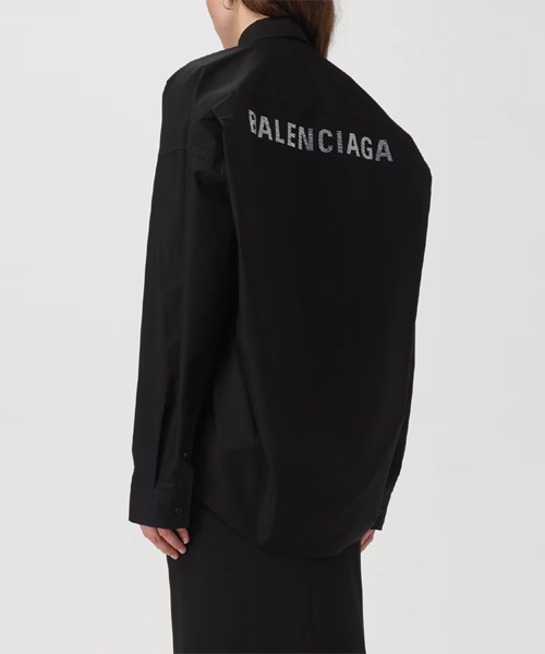 S-5287<br><b>BALENCIAGA</b><br>스팽글 백 로고 코튼 셔츠</b><br>[매장가-190만원대]