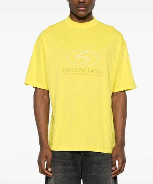 T-30167<br><b>BALENCIAGA</b><br>서퍼 크랙 로고 코튼 티셔츠</b><br>[매장가-100만원대]