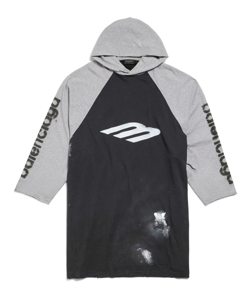 T-30209<br><b>BALENCIAGA</b><br>3B 스텐실 후드 코튼 티셔츠</b><br>[매장가-120만원대]