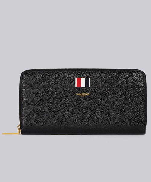 A-40987<br><b>THOM BROWNE</b><br>페블 지퍼 장지갑</b><br>[매장가-100만원대]