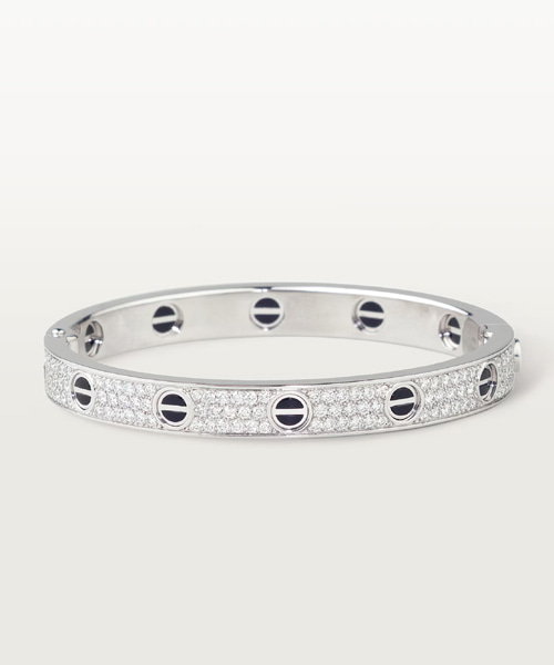 A-41113<br><b>CARTIER</b><br>LOVE 브레이슬릿, 다이아몬드 파베 세팅, 세라믹</b><br>[매장가-6000만원대]