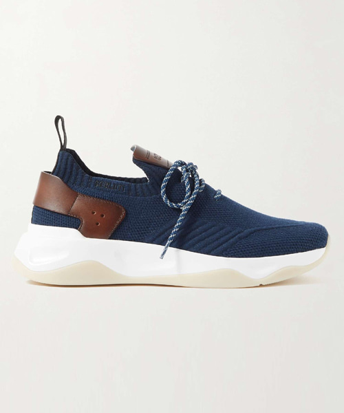 A-41144<br><b>BERLUTI</b><br>쉐도우 니트 & 가죽 스니커즈</b><br>[매장가-170만원대]