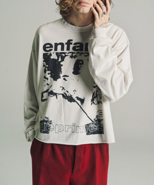 T-30055<br><b>ENFANTS RICHES DÉPRIMÉS</b><br>그래픽 프린트 코튼 티셔츠</b><br>[매장가-140만원대]