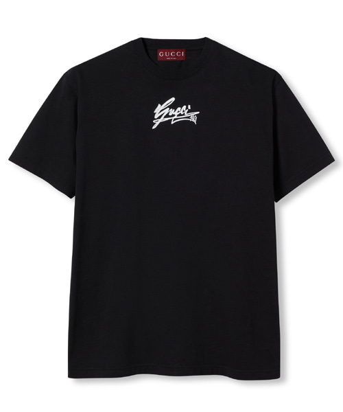 T-30202<br><b>GUCCI</b><br>로고 프린트 코튼 저지 티셔츠</b><br>[매장가-90만원대]
