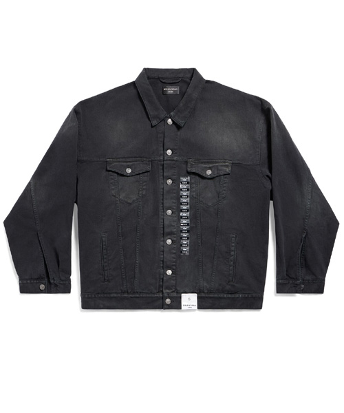 JK-23135<br><b>BALENCIAGA</b><br>사이즈 스티커 데님 재킷</b><br>[매장가-280만원대]