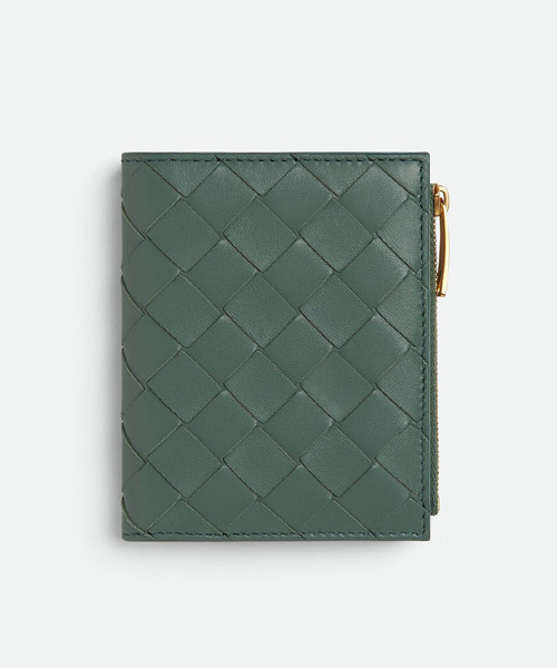 A-40802<br><b>BOTTEGA VENETA</b><br>스몰 인트레치아토 폴더형 지퍼 지갑</b><br>[매장가-100만원대]