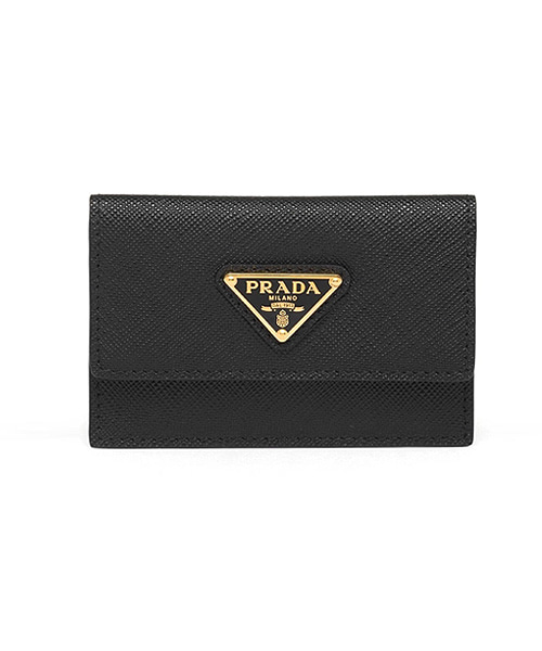 A-41077<br><b>PRADA</b><br>트라이앵글 장식 카드 홀더</b><br>[매장가-60만원대]