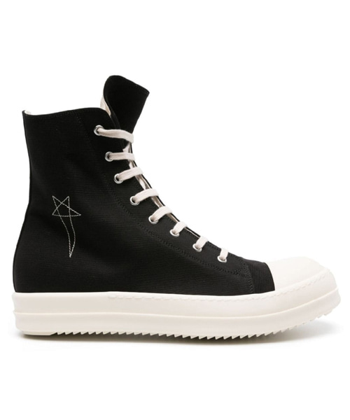 A-40927<br><b>RICK OWENS</b><br>펜타그램 엠브로이더드 하이탑 스니커즈</b><br>[매장가-100만원대]