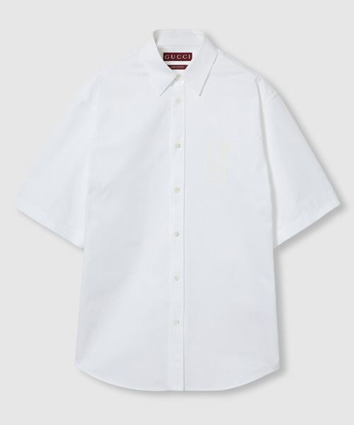 S-5301<br><b>GUCCI</b><br>포플린 로고 프린트 코튼 셔츠</b><br>[매장가-100만원대]