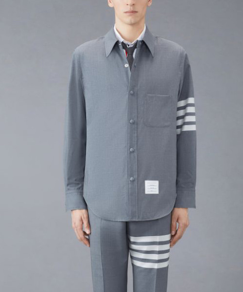 S-5251<br><b>THOM BROWNE</b><br>4-바 울 스냅 프론트 셔츠 재킷</b><br>[매장가-280만원대]