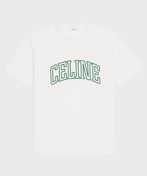 T-30150<br><b>CELINE</b><br>로고 프린트 코튼 티셔츠</b><br>[매장가-70만원대]