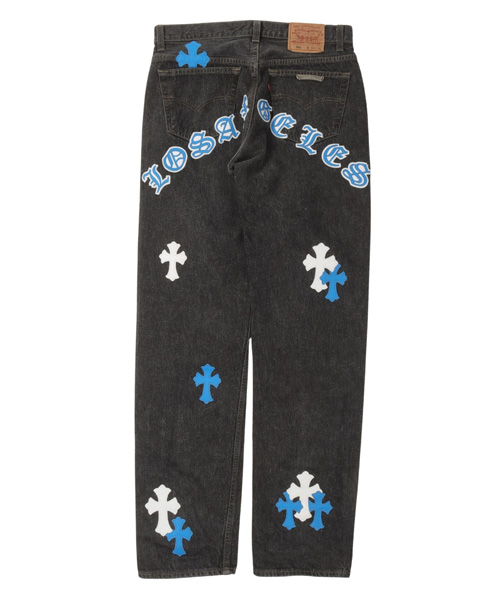 P-15919<br><b>CHROME HEARTS x LEVI`S</b><br>크로스 패치 로스 엔젤레스 시티 데님 진</b><br>[매장가-3800만원대]