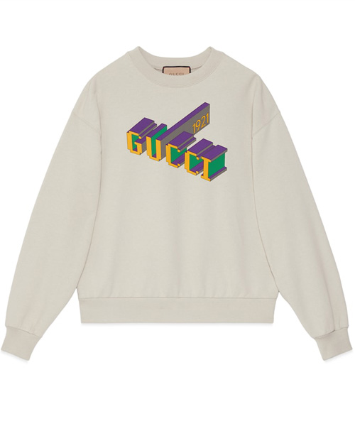 T-30300<br><b>GUCCI</b><br>1921 프린트 코튼 스웨트셔츠</b><br>[매장가-160만원대]