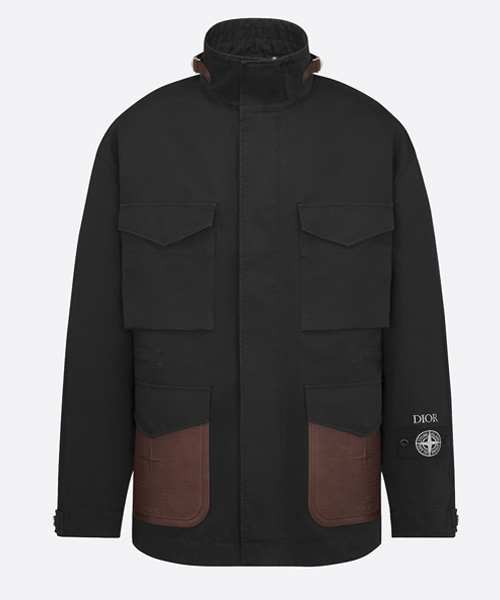 JK-23365<br><b>DIOR x STONE ISLAND</b><br>블랙 코튼 블렌드 새틴 재킷</b><br>[매장가-850만원대]