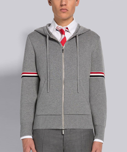JK-23298<br><b>THOM BROWNE</b><br>코튼 밀라노 암밴드 후디</b><br>[매장가-260만원대]