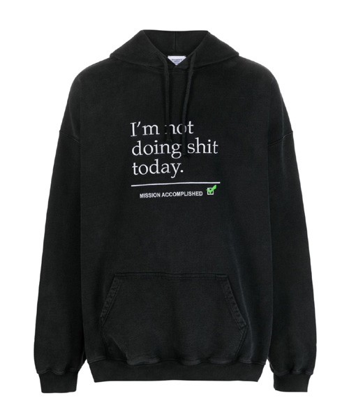 T-30240<br><b>VETEMENTS</b><br>텍스트 프린트 코튼 후디</b><br>[매장가-100만원대]