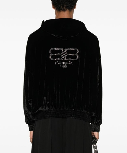 JK-23301<br><b>BALENCIAGA</b><br>라인스톤 로고 지퍼 후드 자켓</b><br>[매장가-200만원대]