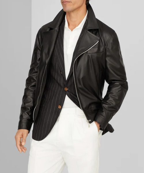 JK-23324<br><b>BRUNELLO CUCINELLI</b><br>폴리쉬드 나파 가죽 바이커 자켓</b><br>[매장가-1200만원대]