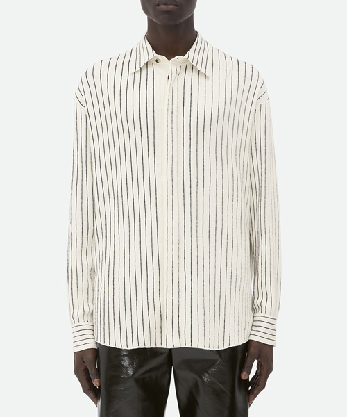 S-5356<br><b>BOTTEGA VENETA</b><br>핀스트라이프 니트 리넨 셔츠</b><br>[매장가-400만원대]