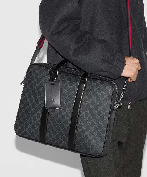 A-41418<br><b>GUCCI</b><br>숄더 스트랩 GG 브리프케이스</b><br>[매장가-280만원대]