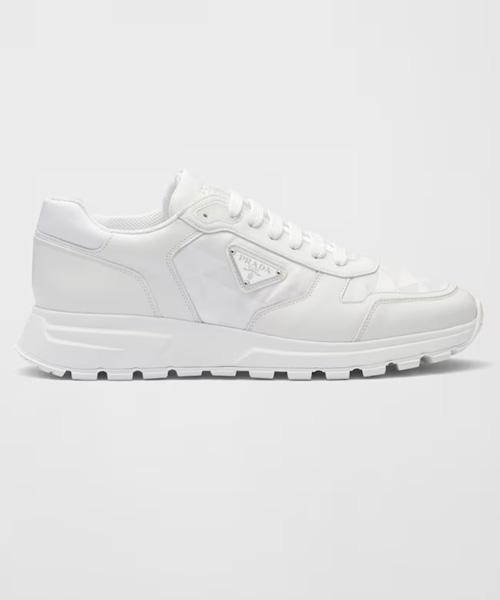 A-41281<br><b>PRADA</b><br>가죽 & 리나일론 하이탑 스니커즈</b><br>[매장가-140만원대]