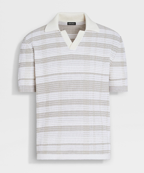 T-30320<br><b>ZEGNA</b><br>실크 블렌드 코튼 폴로셔츠</b><br>[매장가-150만원대]
