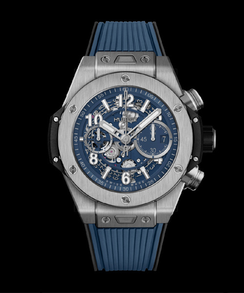 A-41243<br><b>HUBLOT</b><br>유니코 티타늄 블루 세라믹</b><br>[매장가-3800만원대]
