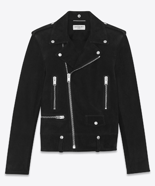 JK-23318<br><b>SAINT LAURENT</b><br>클래식 스웨이드 사선 지퍼 자켓</b><br>[매장가-700만원대]