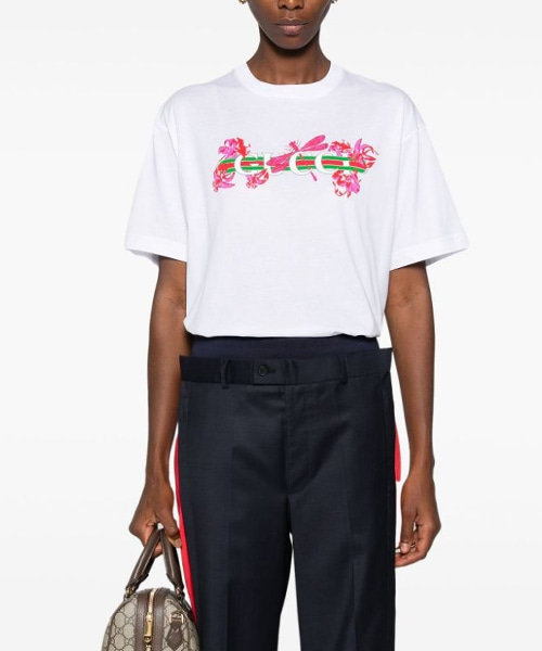 T-30223<br><b>GUCCI</b><br>웹 프린트 코튼 티셔츠</b><br>[매장가-80만원대]