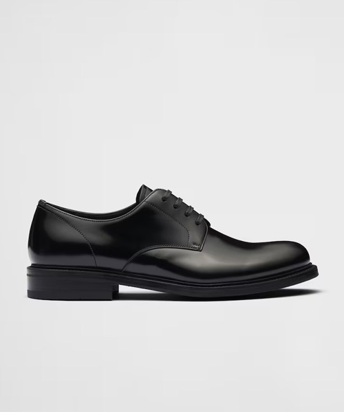 A-41209<br><b>PRADA</b><br>브러시드 레더 레이스업 슈즈</b><br>[매장가-160만원대]