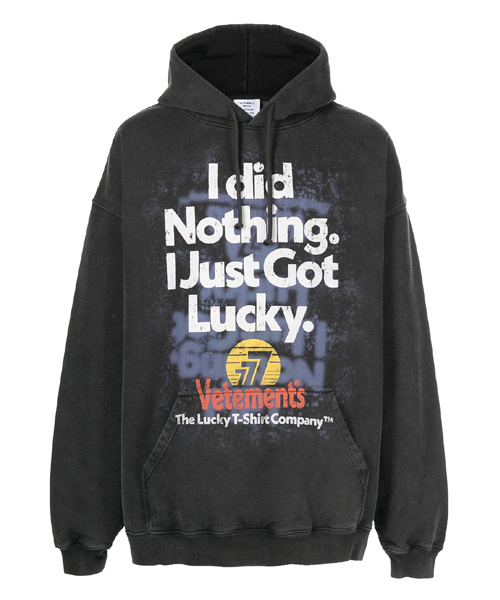 T-30239<br><b>VETEMENTS</b><br>슬로건 프린트 코튼 후디</b><br>[매장가-100만원대]